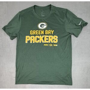 Nike Green Bay Shirt Mens Large Green Outdoor Light NFL‎ Football Lambeau Field